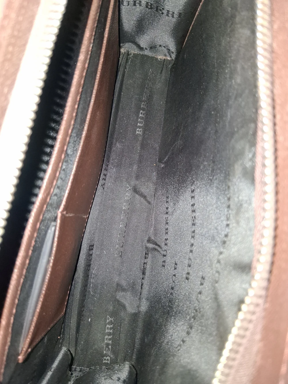 Men's Burberry Brown Leather Wristlet Clutch - Picture 3 of 7